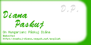 diana paskuj business card